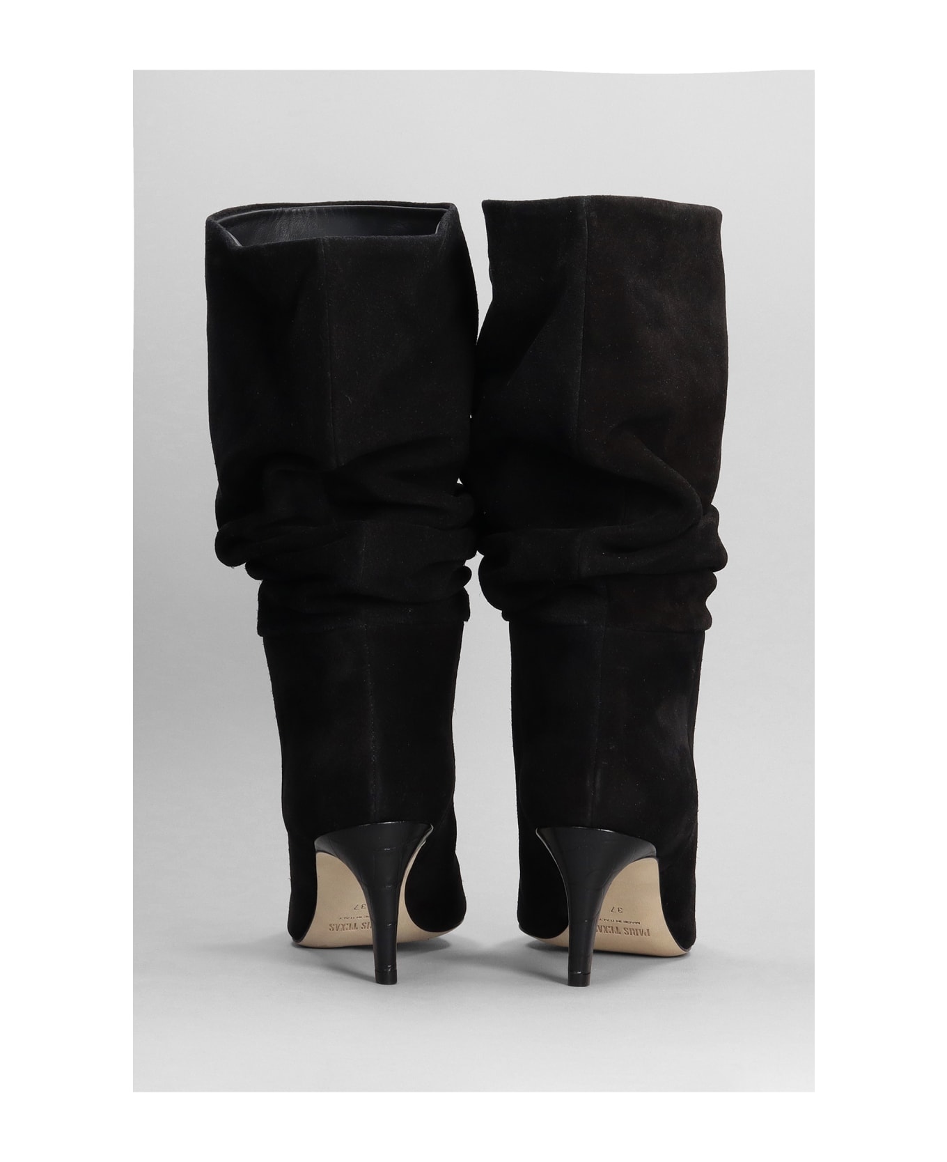 Paris Texas High Heels Ankle Boots In Black Suede - black