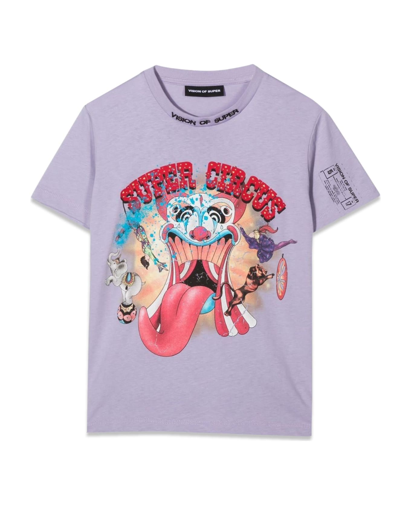Vision of Super Lilac Kids T-shirt With Tongue Print - LILLA