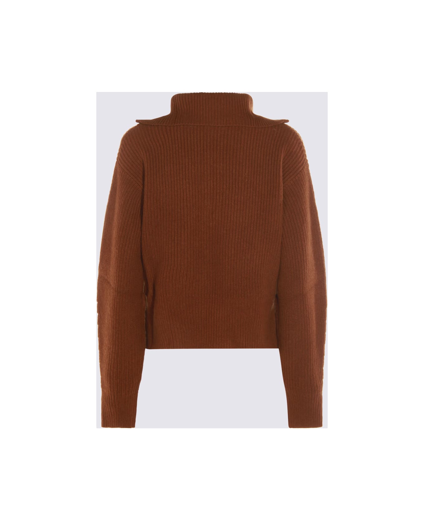 Max Mara Brown Wool Nadar Knitwear - Leather Brown