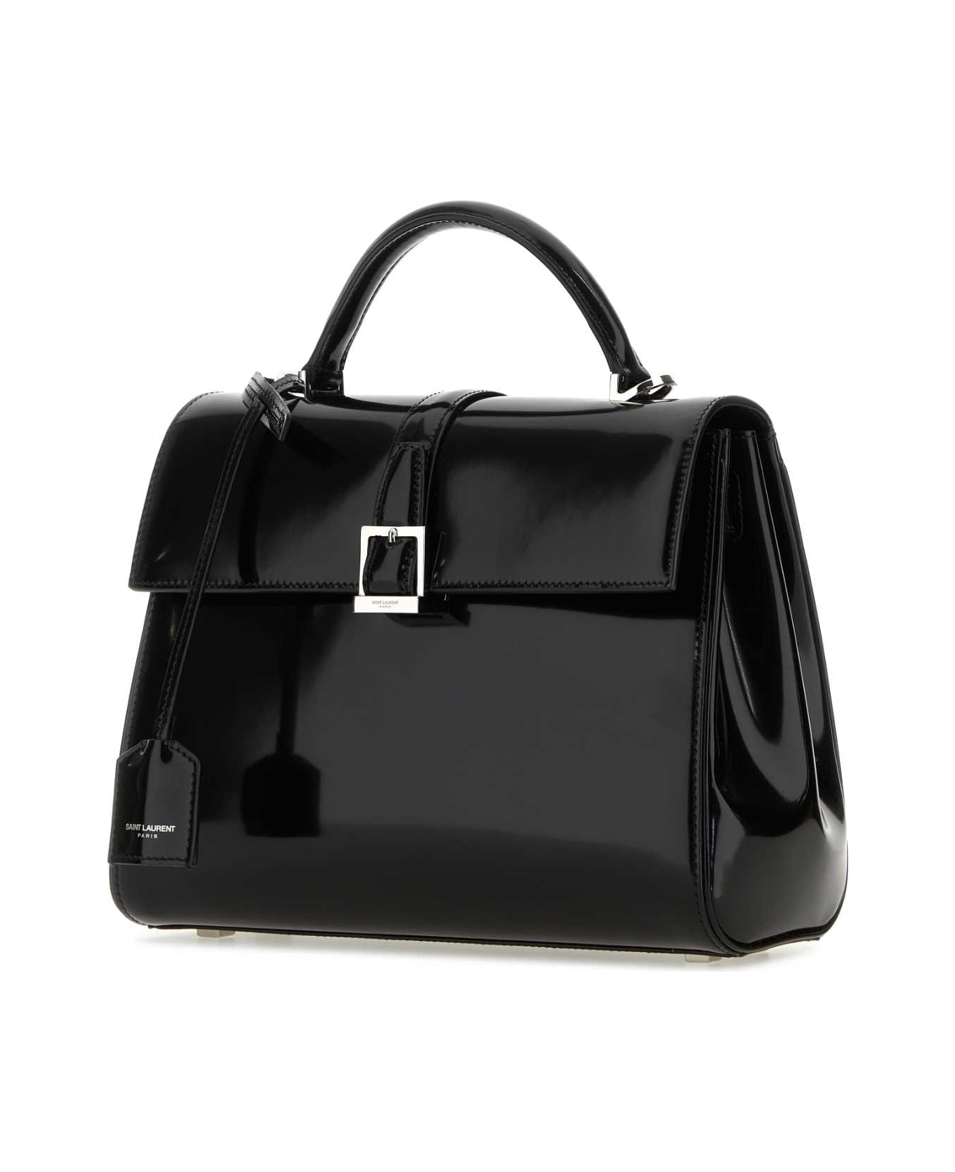 Saint Laurent Black Leather Small Le Fermoir Handbag - NER0