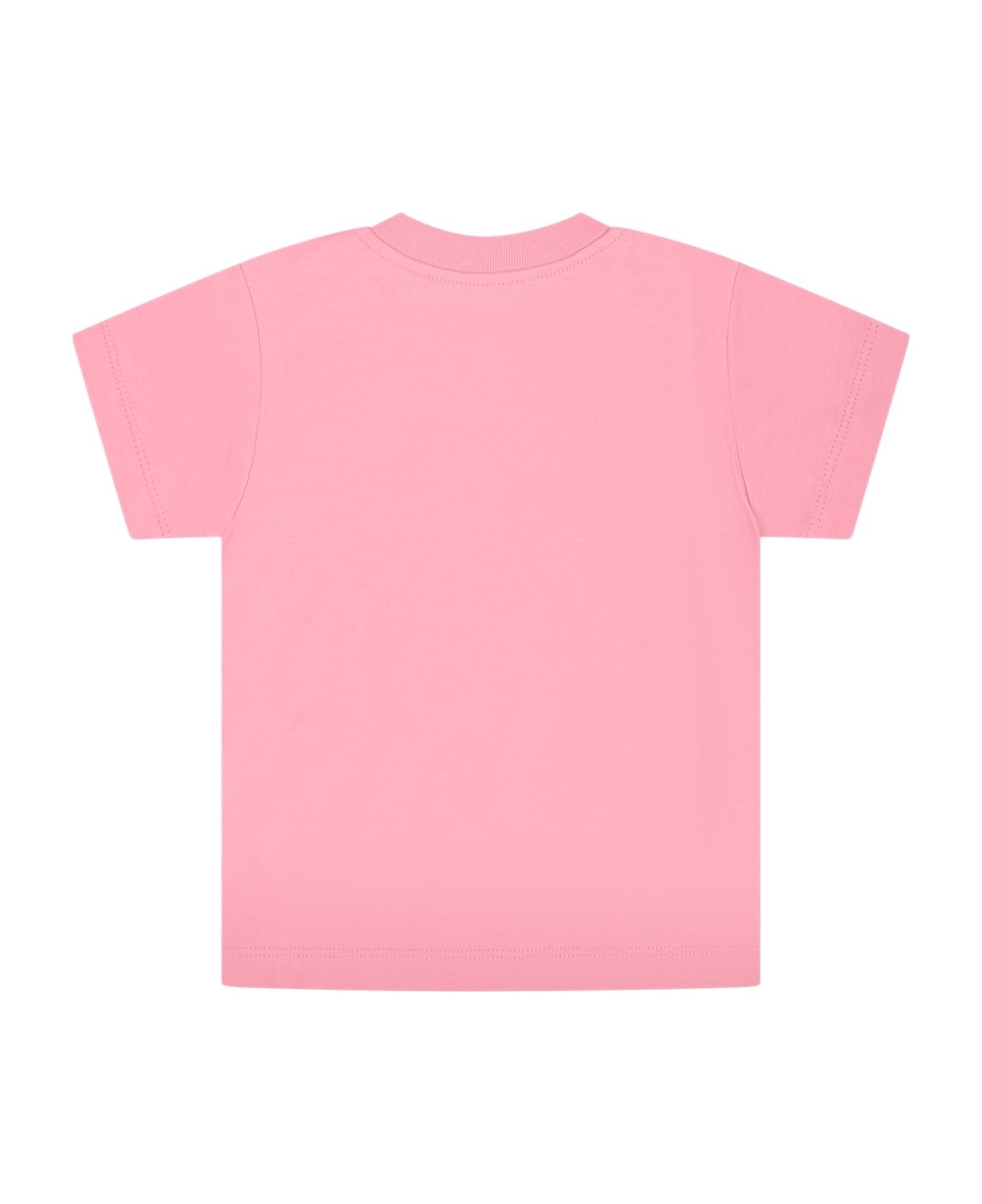Marni Pink T-shirt For Girl With Logo - Pink