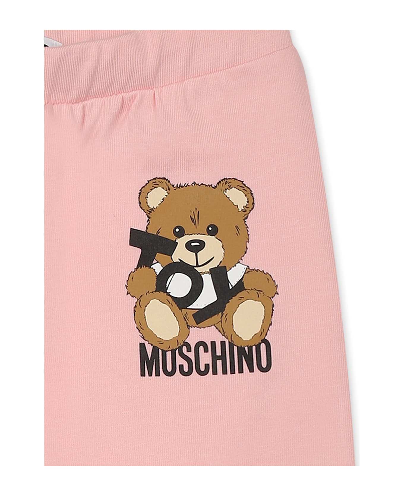 Moschino Pink Legging For Baby Girl With Teddy Bear - Pink