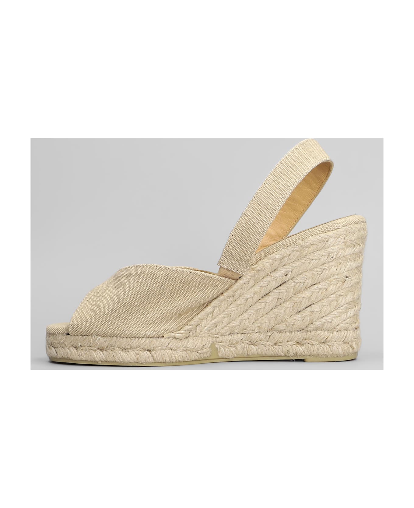 Castañer Brisa-8-002 Wedges In Beige Canvas - beige