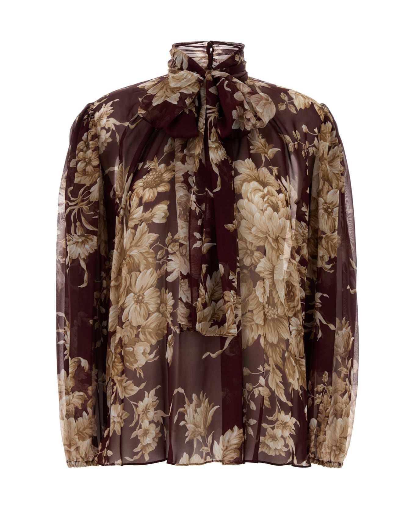 Dolce 
Gabbana Printed Silk Blouse - ROSECRETONNEFBDX