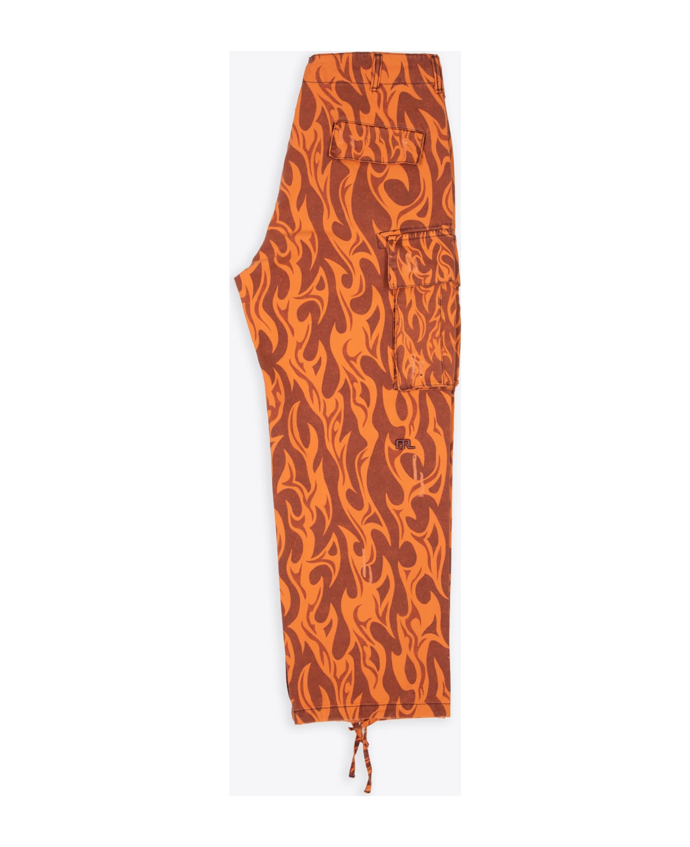 ERL Unisex Printed Cargo Pants Woven Orange Canvas Printed Cargo Pant - Unisex Printed Cargo Pants Woven - Arancione