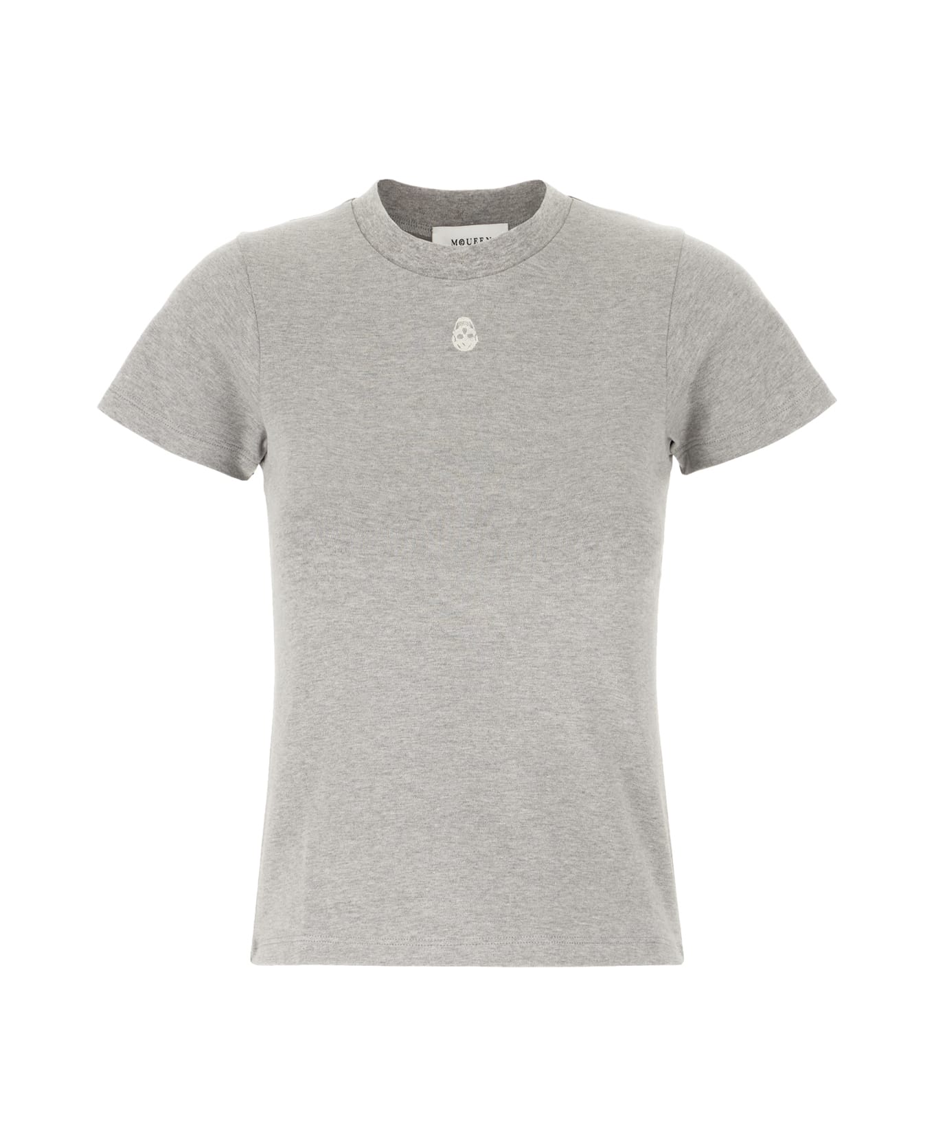 Alexander McQueen Grey Cotton T-shirt - GREY MELANGE