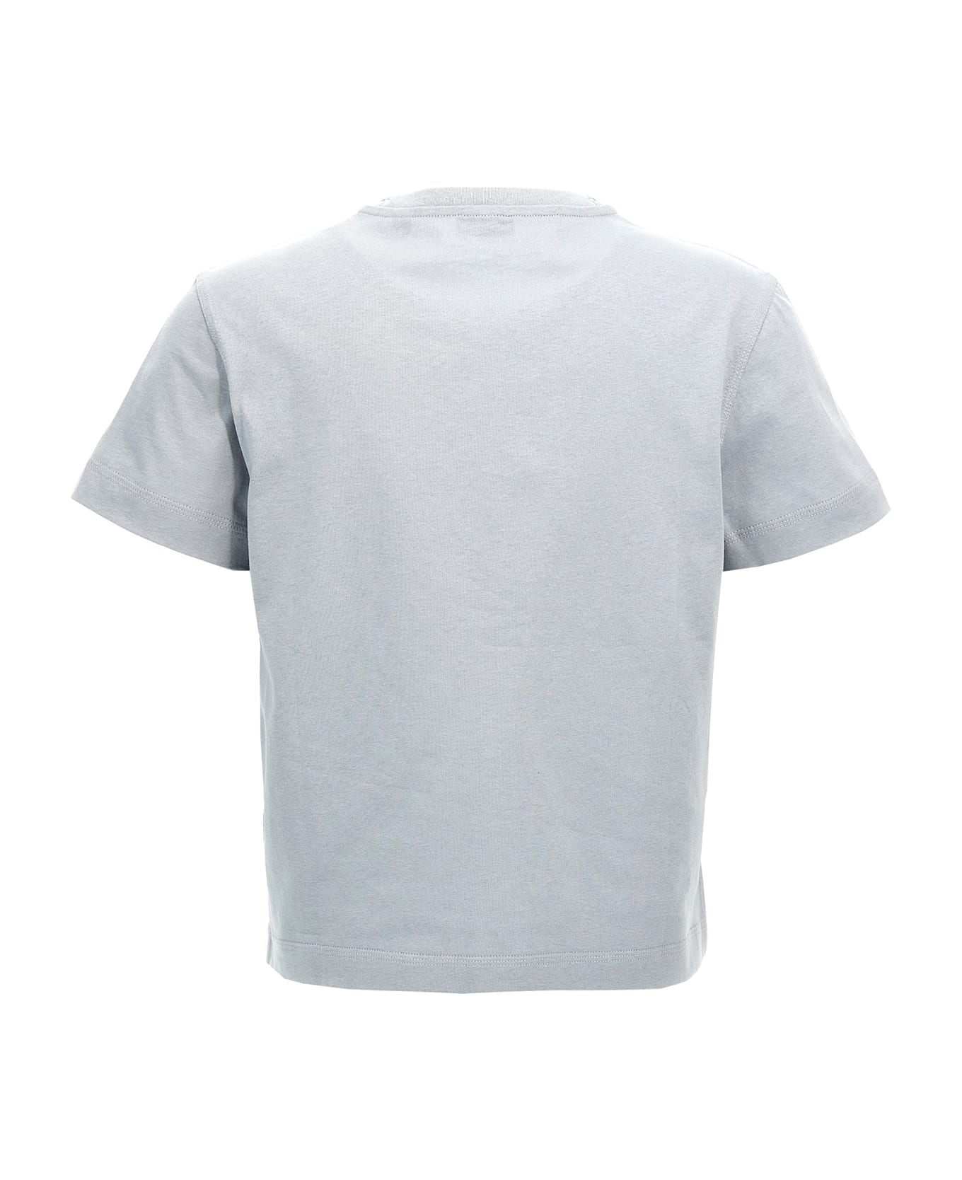 Burberry Logo Embroidery T-shirt - Light Blue