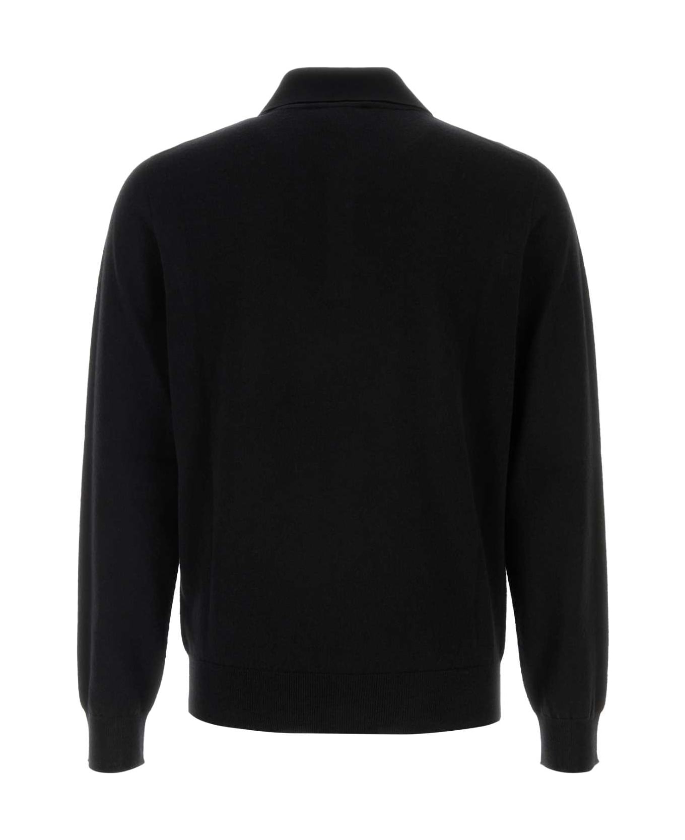 The Row Black Cashmere Judi Polo Shirt - Black