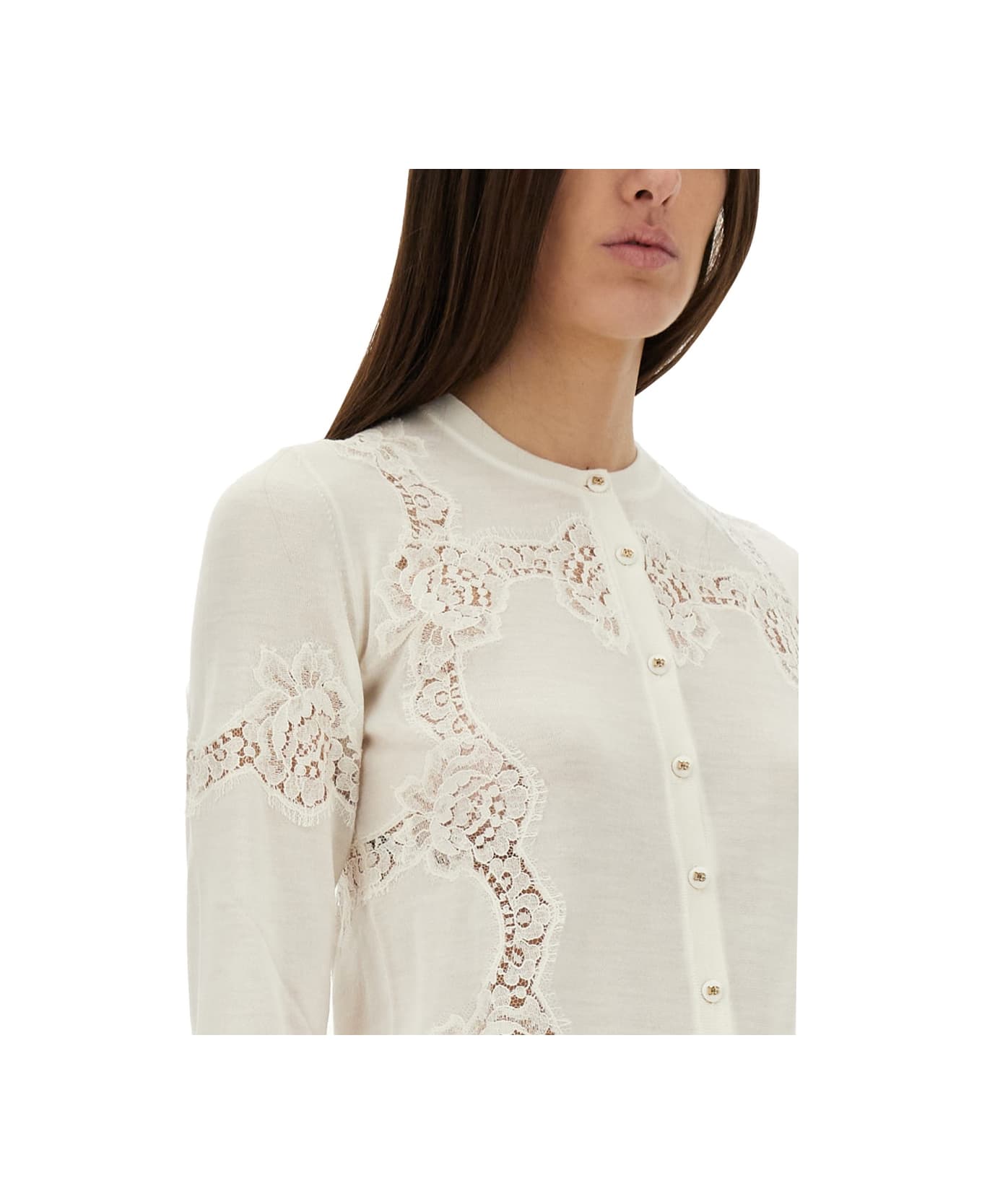Dolce 
Gabbana Cashmere And Silk Cardigan - IVORY