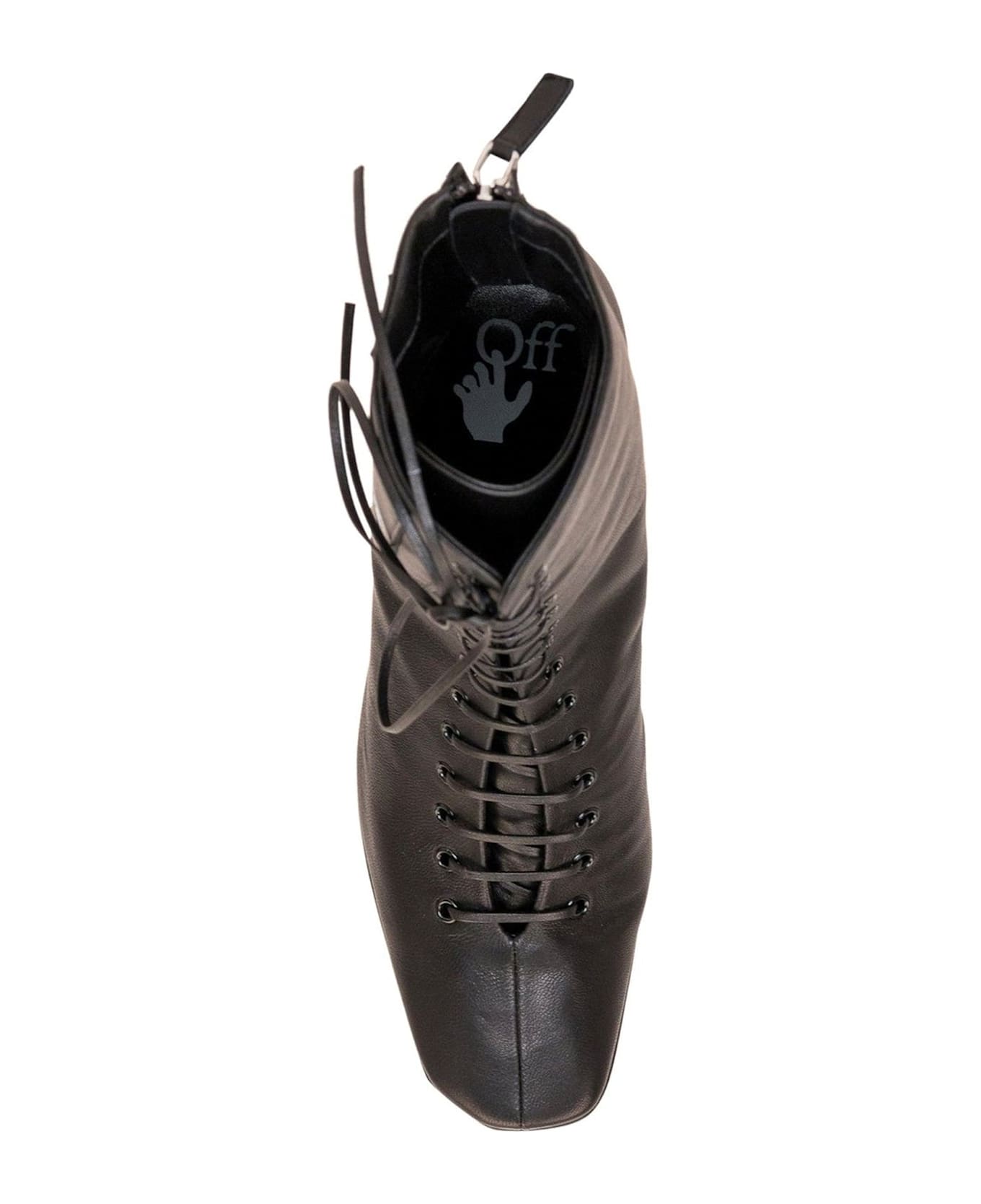 Off-White Leather Heel Boots - Black ブーツ