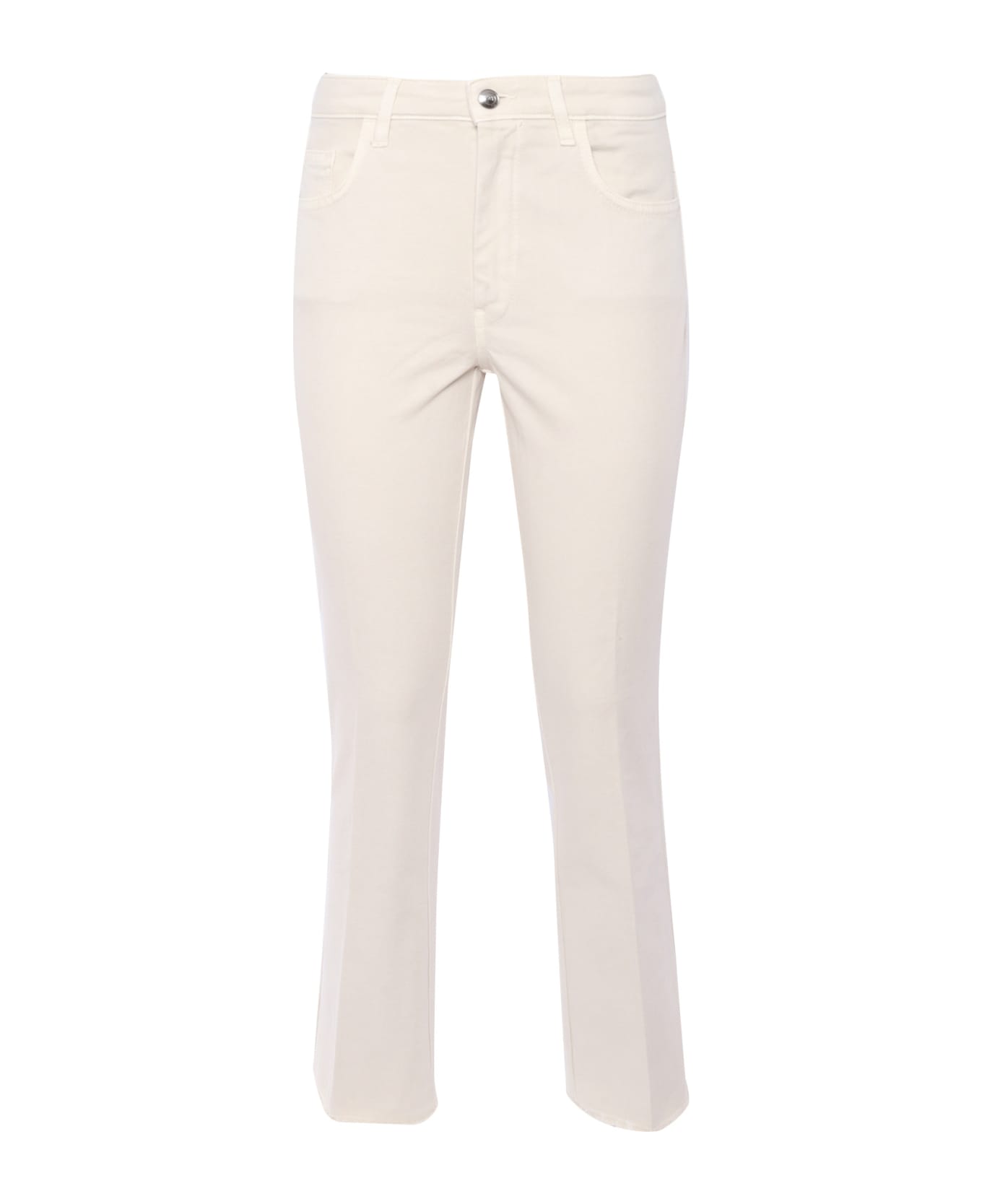 Fay Cream Colored Trousers - WHITE