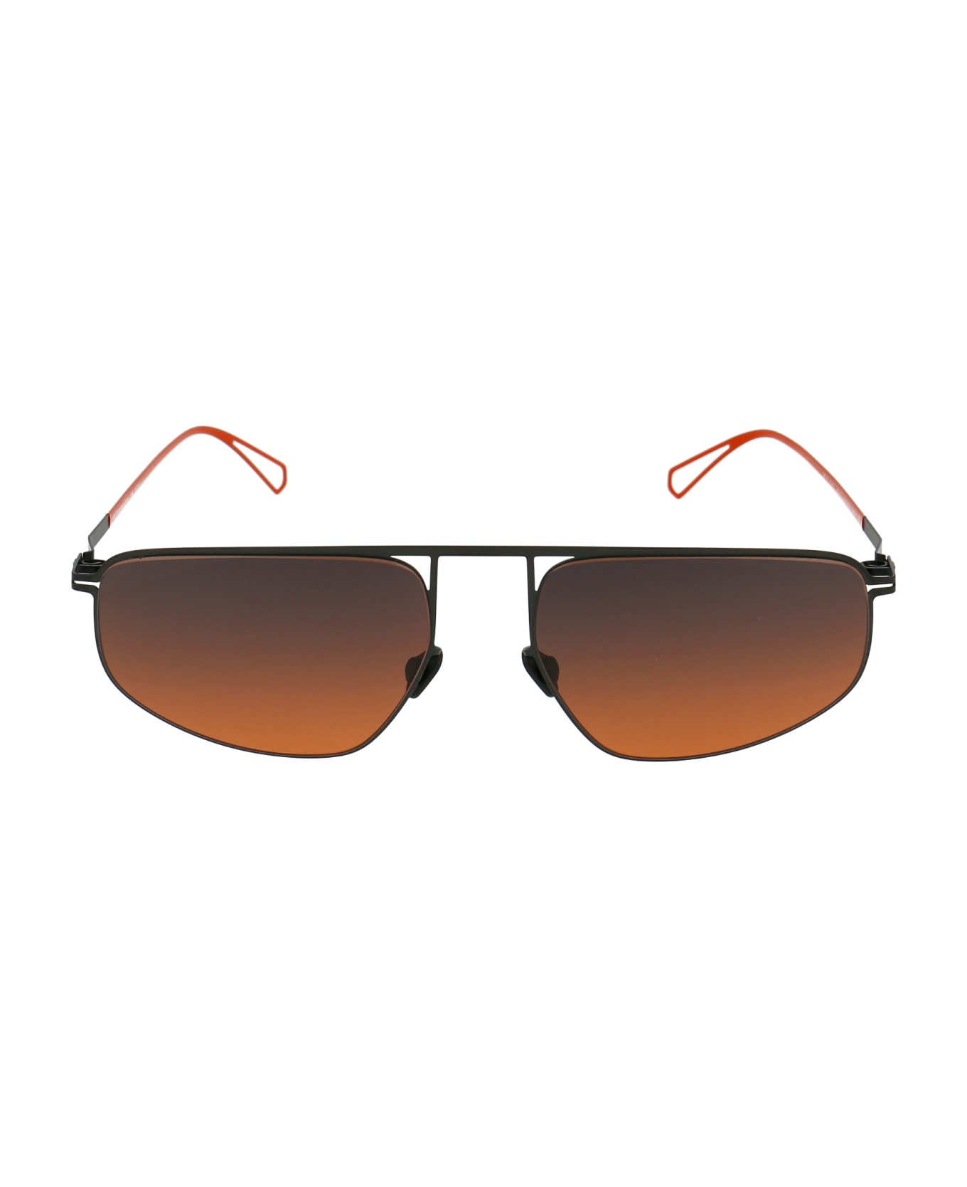 Mykita Nat Sunglasses - 814 C62 Black/POW11 Black Orange Gradien