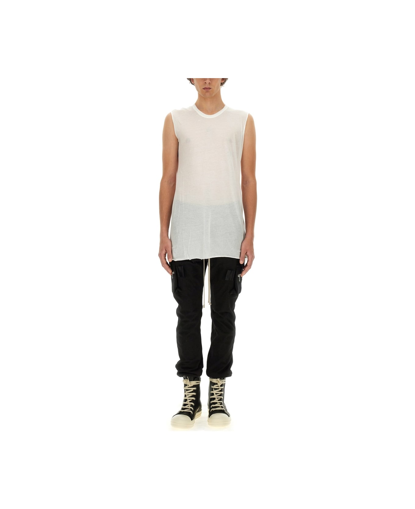 Rick Owens Cotton Tops. - WHITE