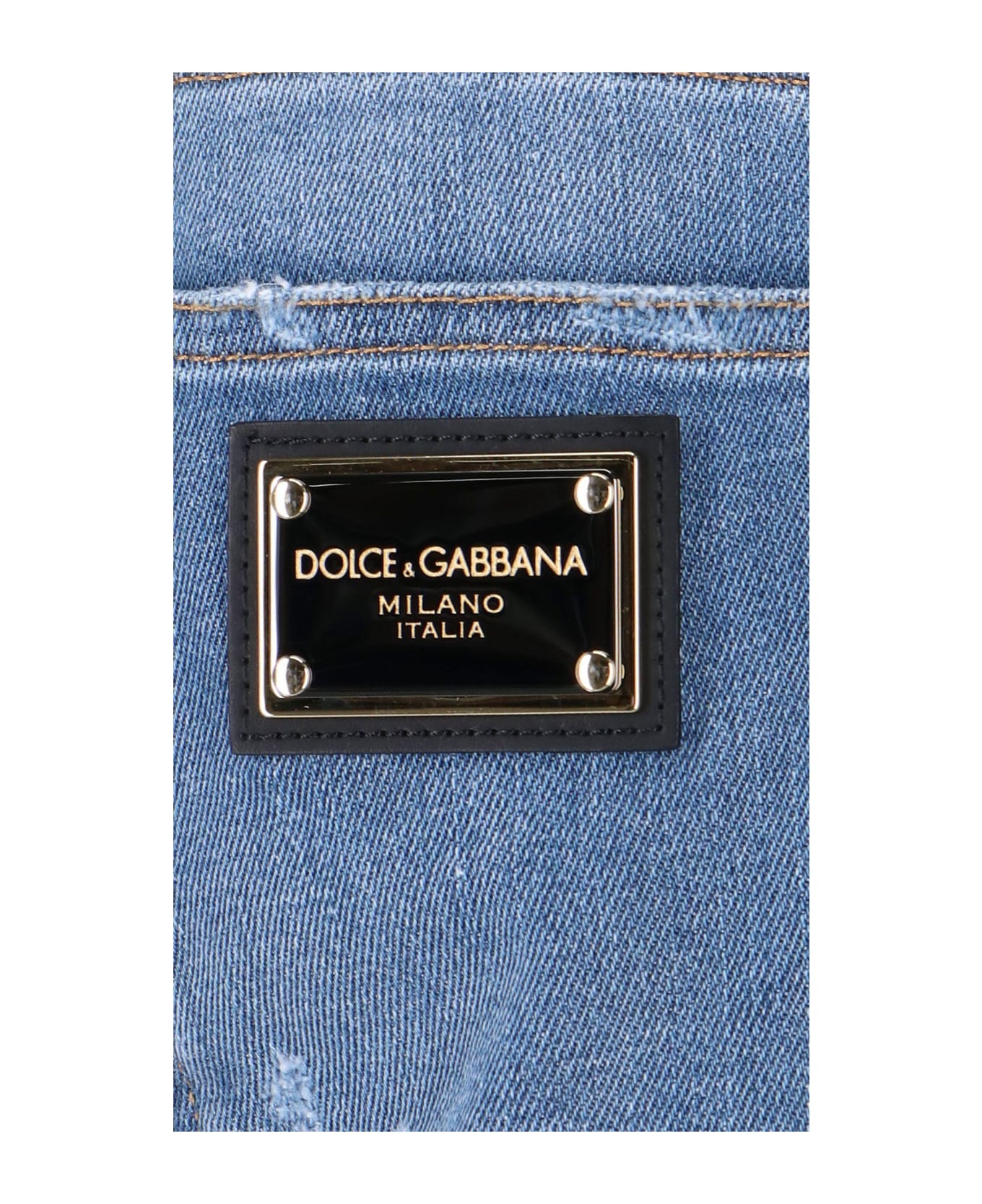Dolce & Gabbana Usured Details Straight Jeans - VARIANTE ABBINATA