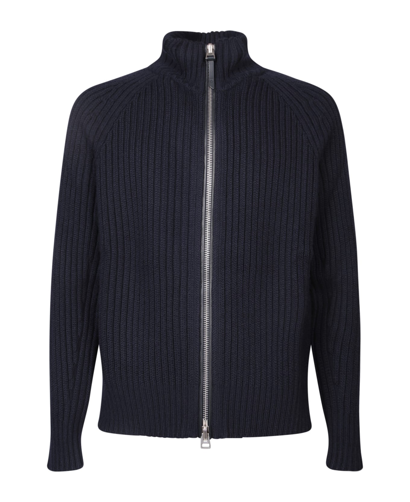 Tom Ford Blue Cashmere Blend Fullzip Sweater - Blue