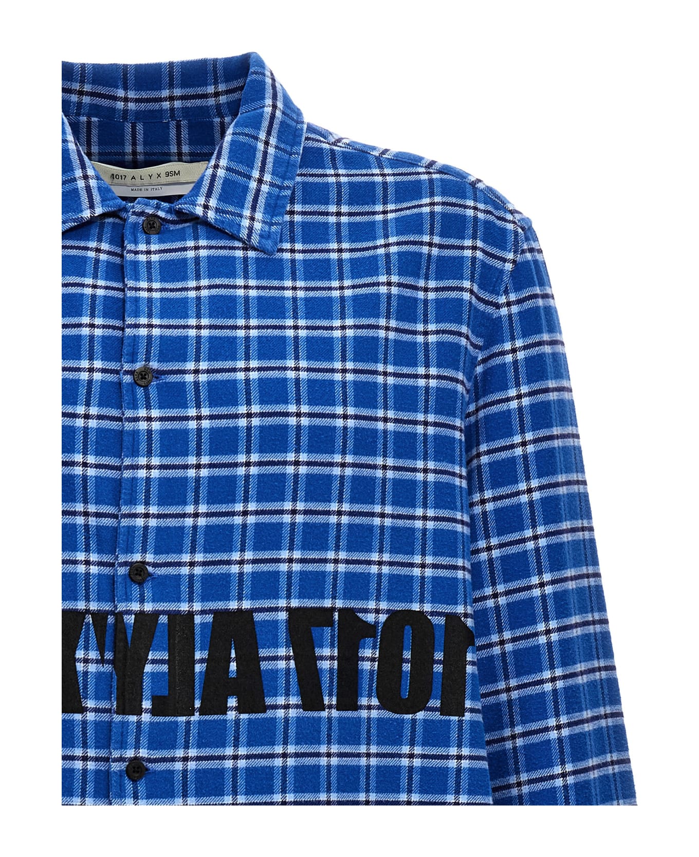1017 ALYX 9SM 'graphic Flannel' Shirt - Light Blue シャツ
