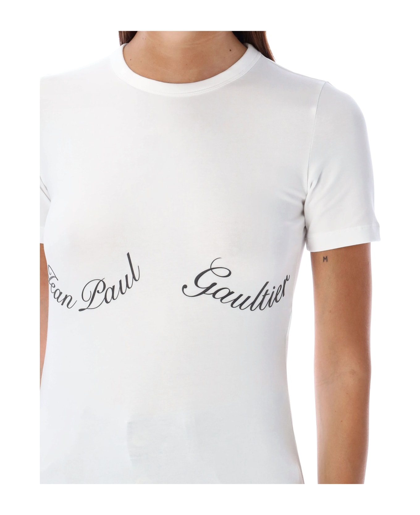 Jean Paul Gaultier Jpg Signature T-shirt - WHITE BLACK