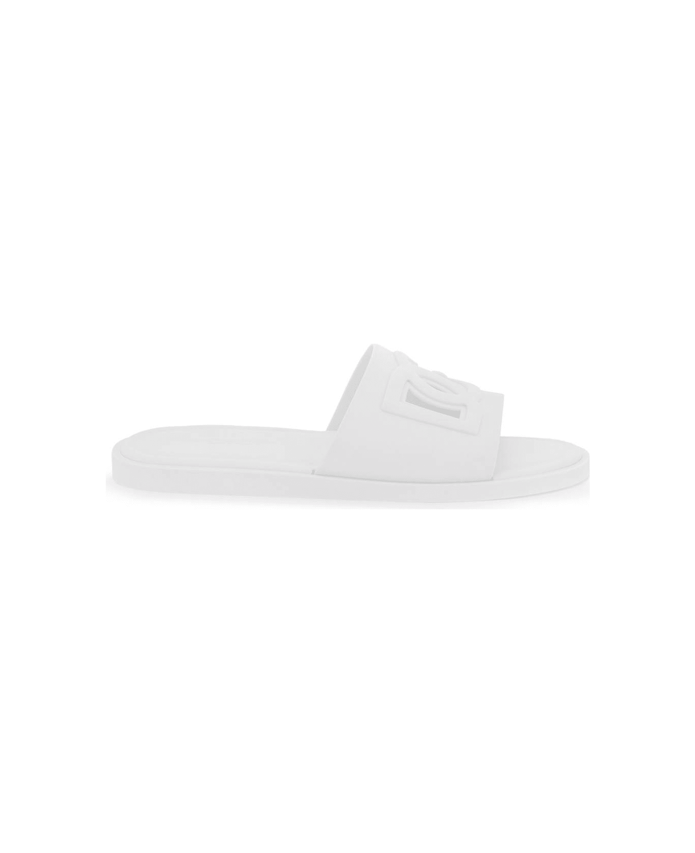 Dolce & Gabbana Dg Rubber Slides - BIANCO OTTICO (White)