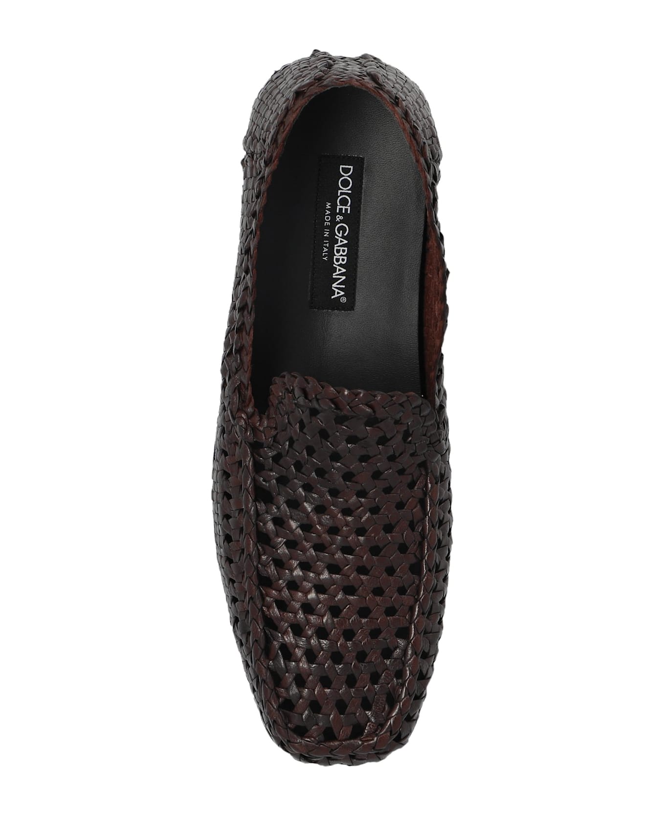 Dolce & Gabbana Hand-woven Driver Loafers - Dark Brown