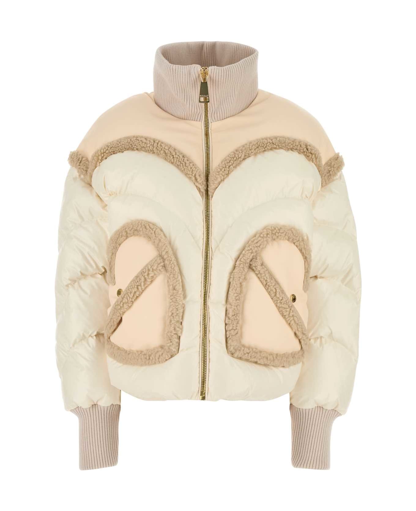Khrisjoy Ivory Nylon Corazon Down Jacket - BUTTER