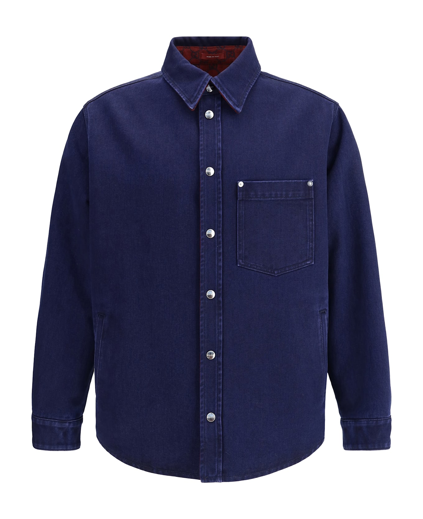 Gucci Denim And Flanel Reversible Shirt - Blue