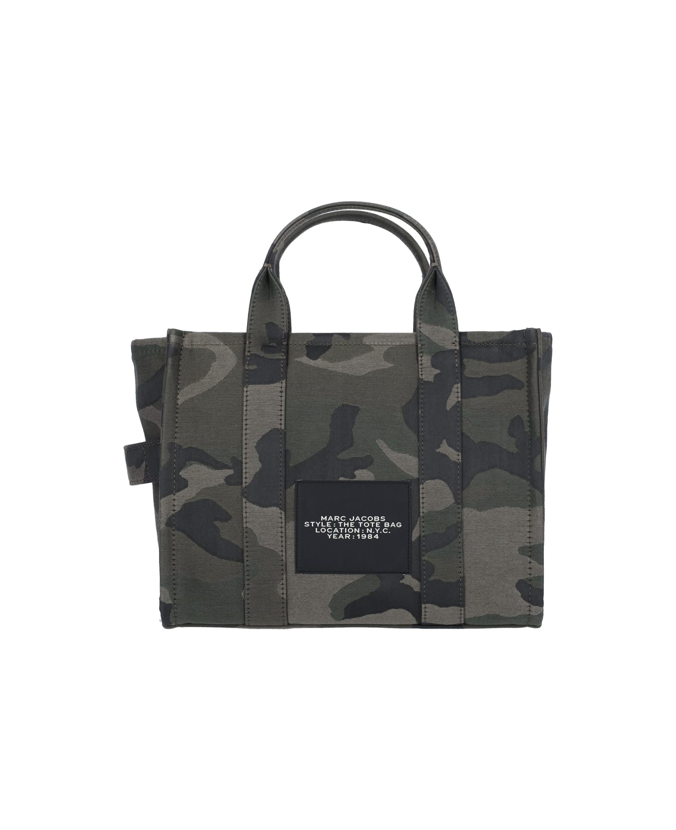 Marc Jacobs Traveler Tote In Camouflage Cotton - Green
