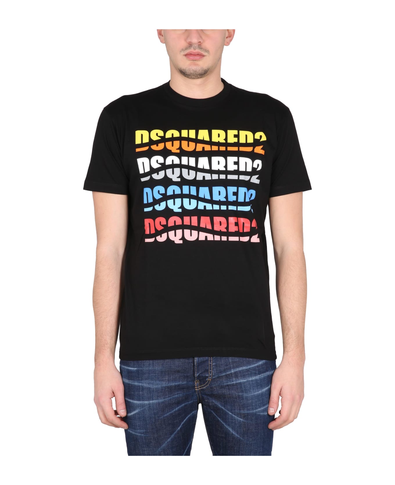 Dsquared2 Color Wave T-shirt - Black