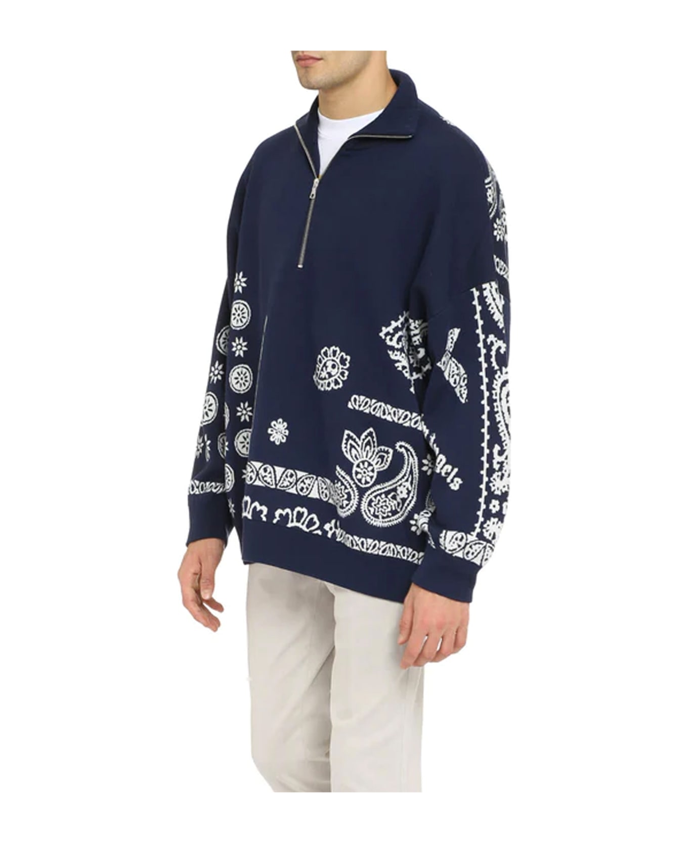Palm Angels Feeling Knit Pullover - Blue
