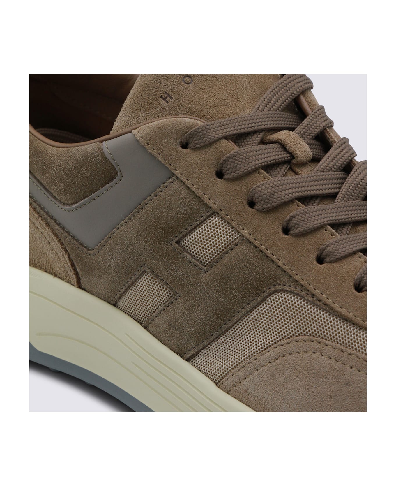 Hogan Beige Leather Sneakers - Beige