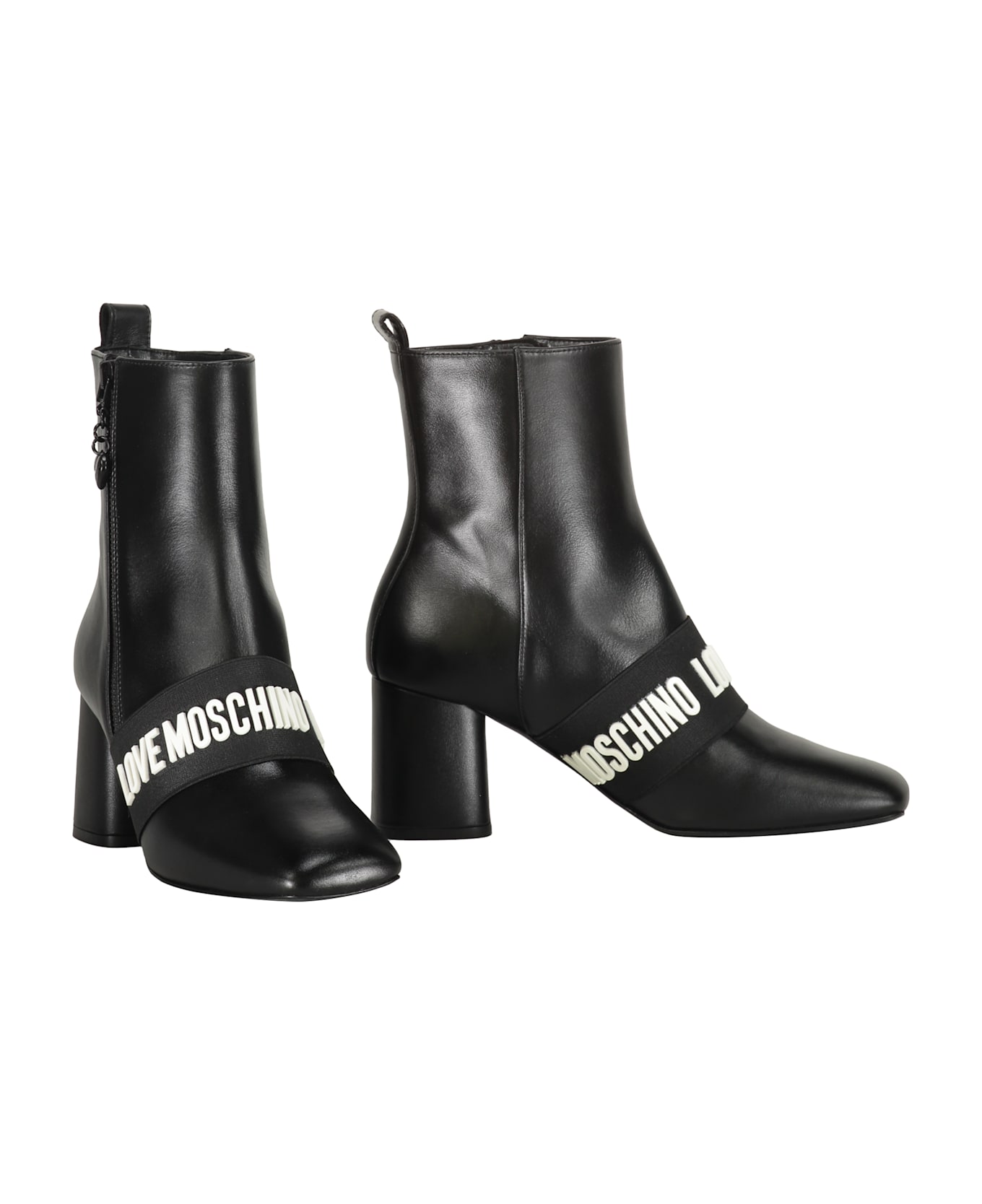 Love Moschino Boots With Logo - black