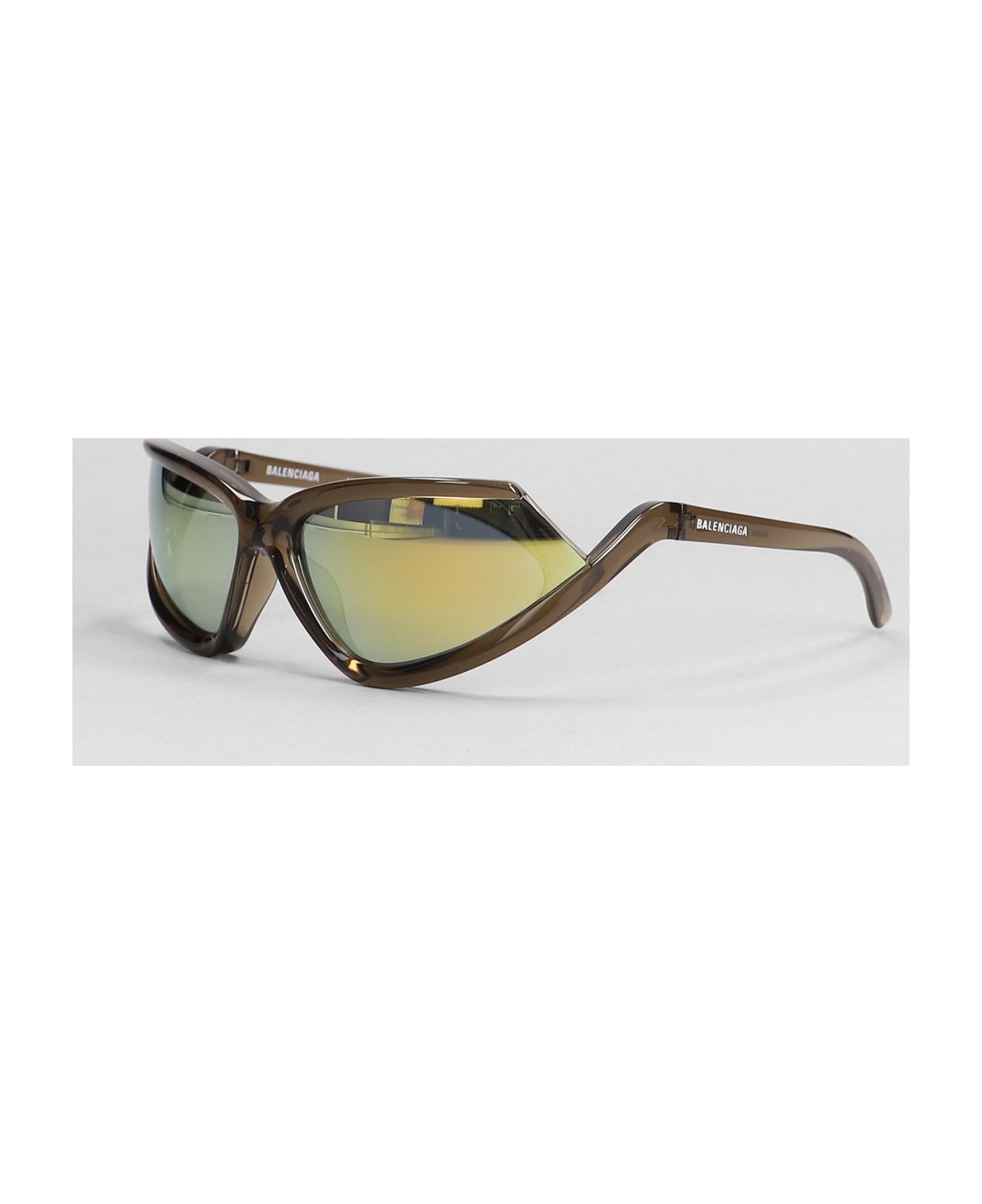 Balenciaga Side Xp Cat Sunglasses In Brown Nylon - brown