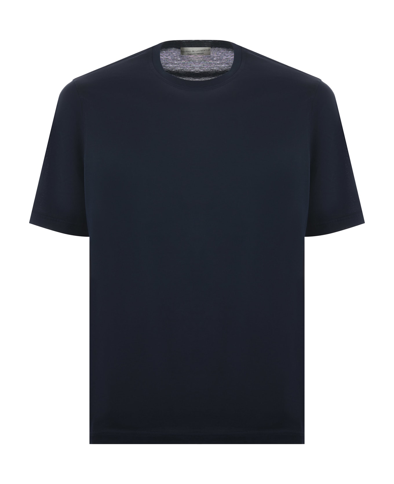 Filippo De Laurentiis T-shirt In Cotton - Blu scuro