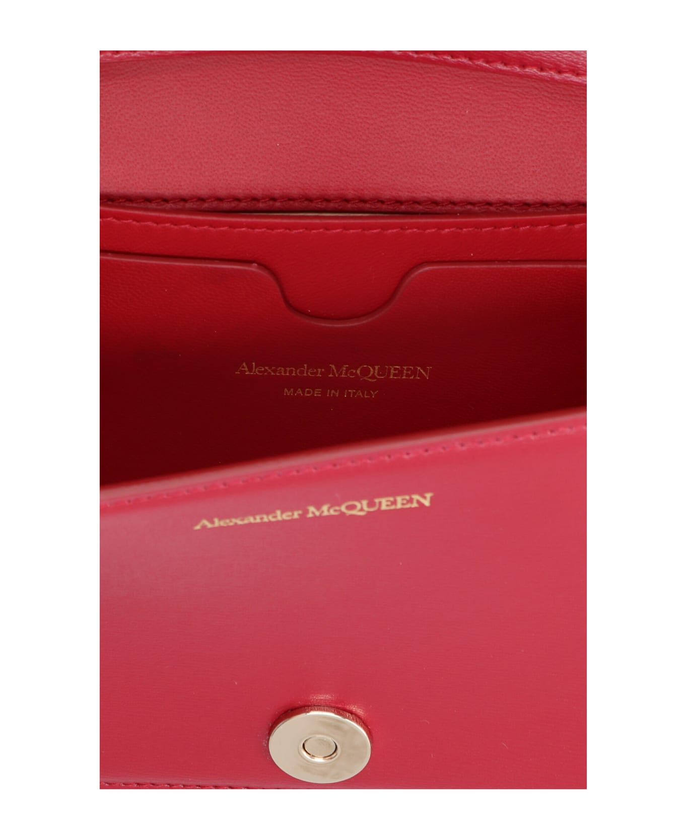 Alexander McQueen 'four Ring Mini Chain' Crossbody Bag - Rosso
