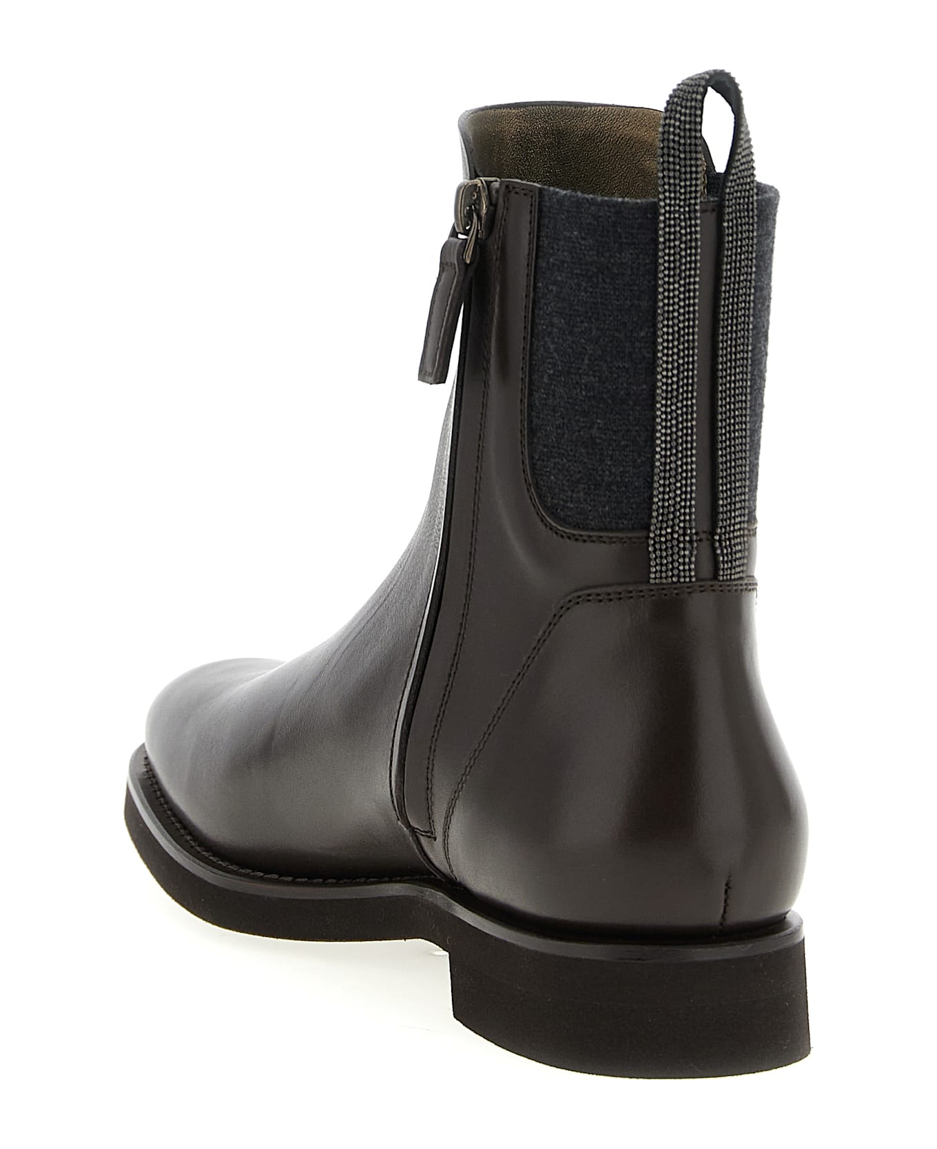 Brunello Cucinelli Monile Ankle Boots - Brown
