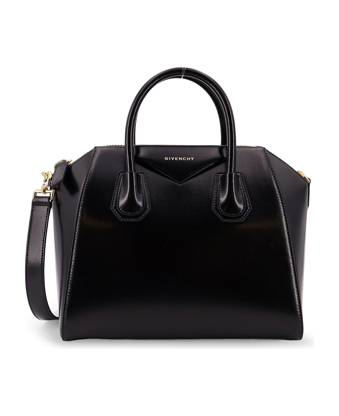 Givenchy Antigona Small Leather Shoulder Bag - Black