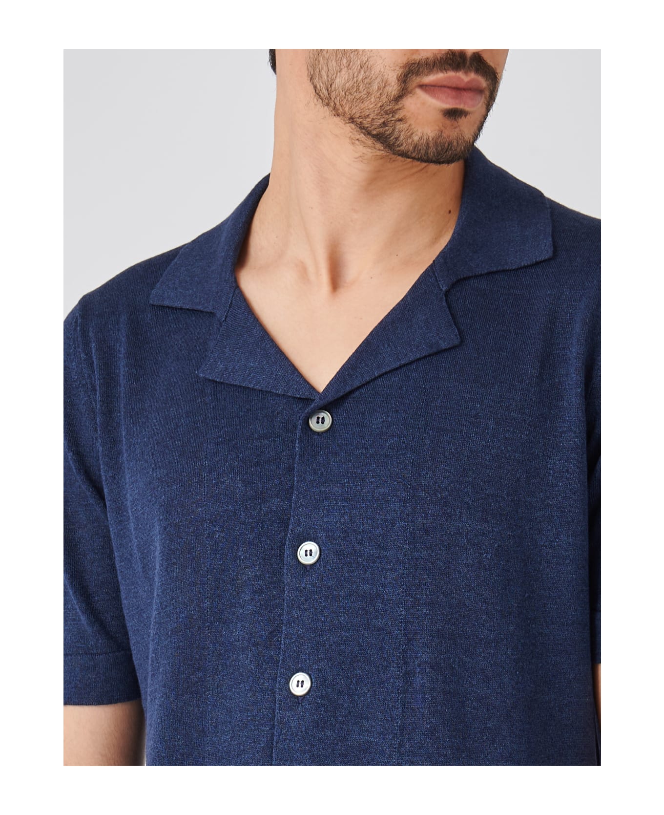 Gran Sasso Camicia M/m Shirt - AVIO シャツ