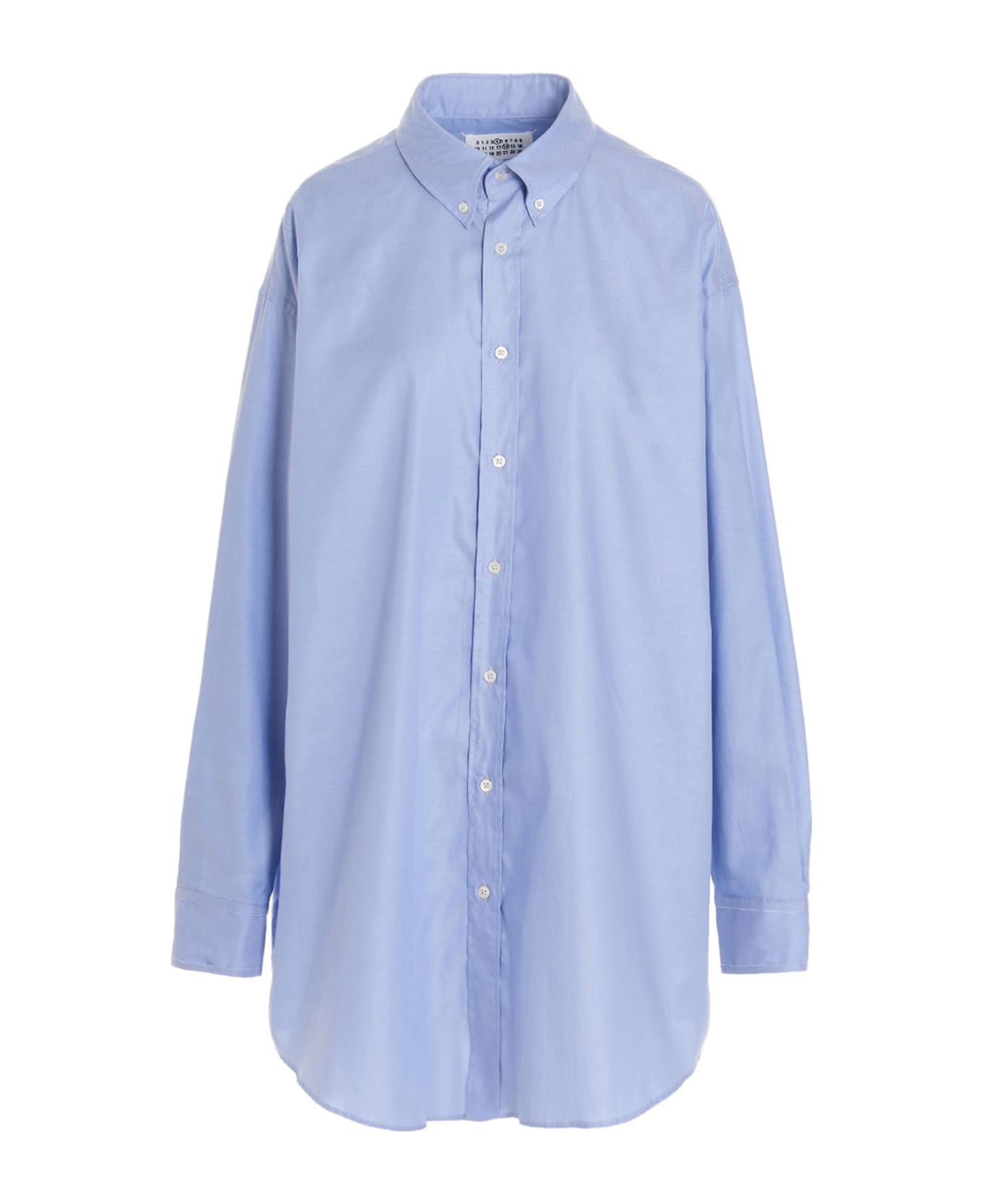 Maison Margiela Long Cotton Shirt - Light Blue