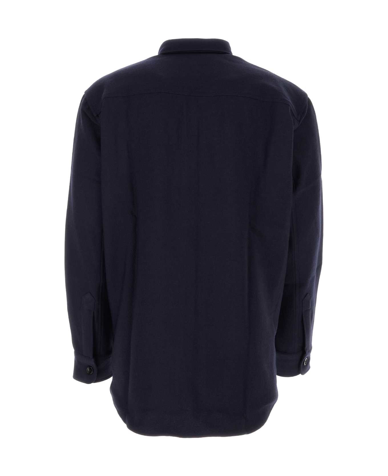Ami Alexandre Mattiussi Blue Wool Oversize Shirt - NIGHTBLUE シャツ
