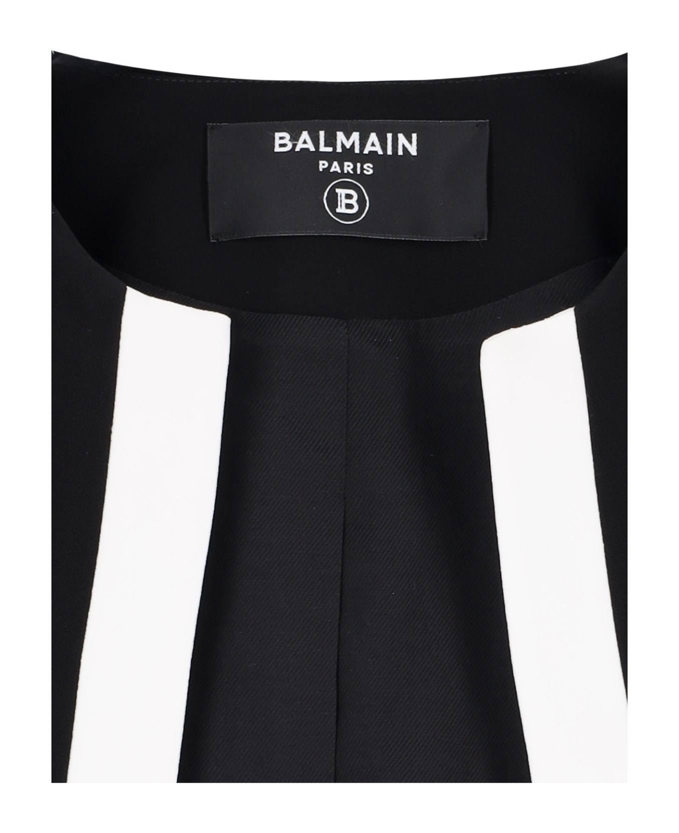 Balmain Spencere Cropped Sweater - Black  