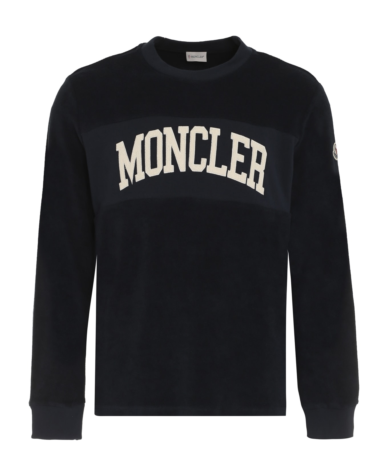 Moncler Cotton Crew-neck Sweatshirt - blue フリース