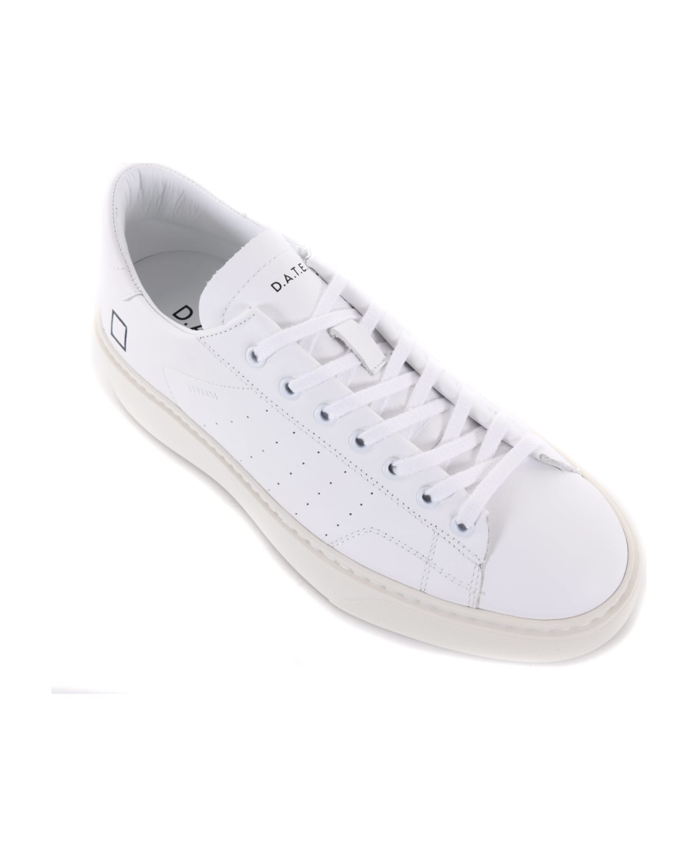 D.A.T.E. Men's Sneakers "sonica Calf" In Leather - Bianco