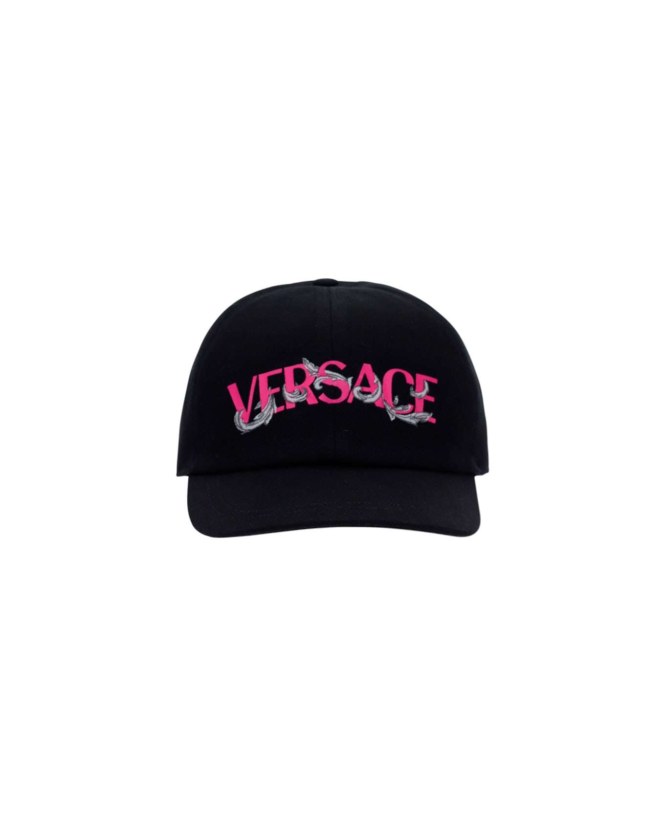 Versace Baseball Cap - Nero+fuchsia+argento