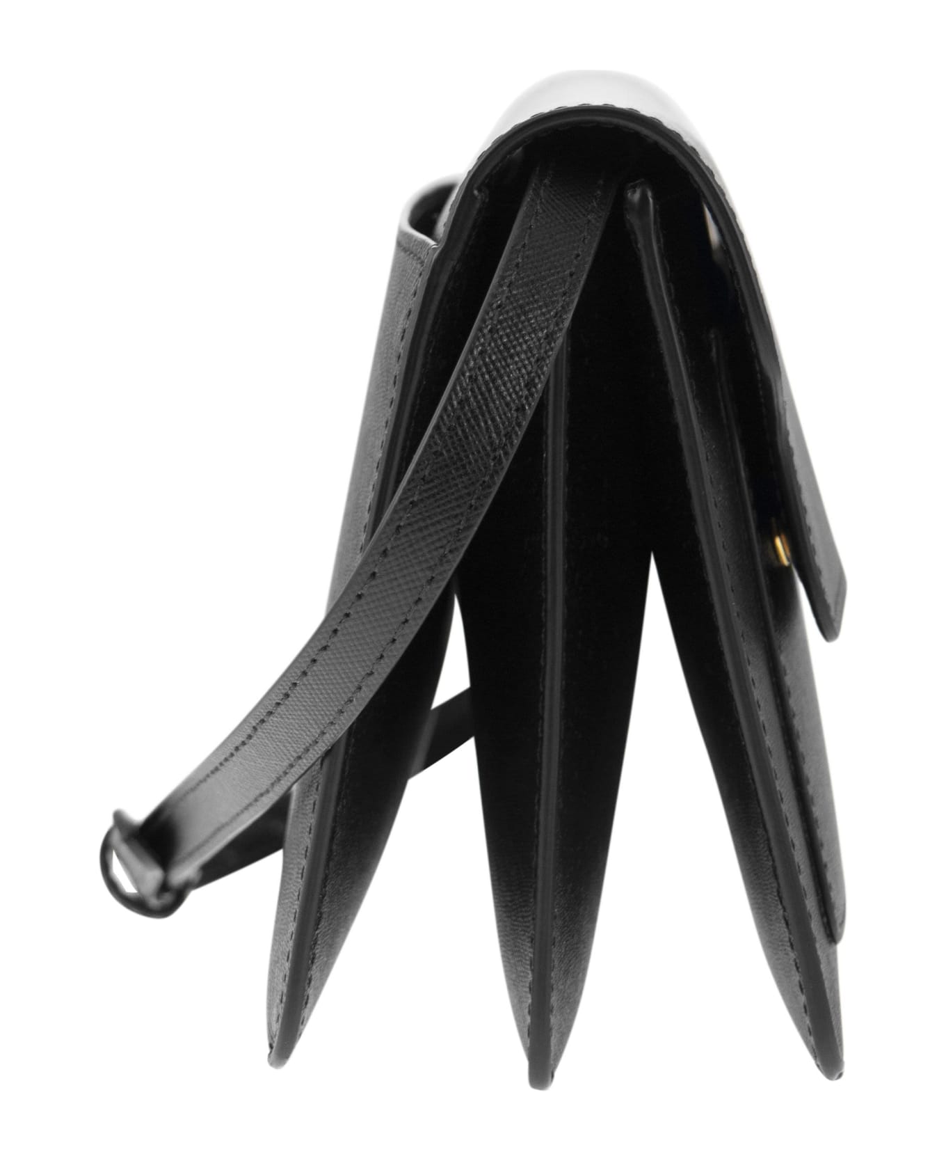 Marni Debossed Logo Leather Clutch - Black トートバッグ