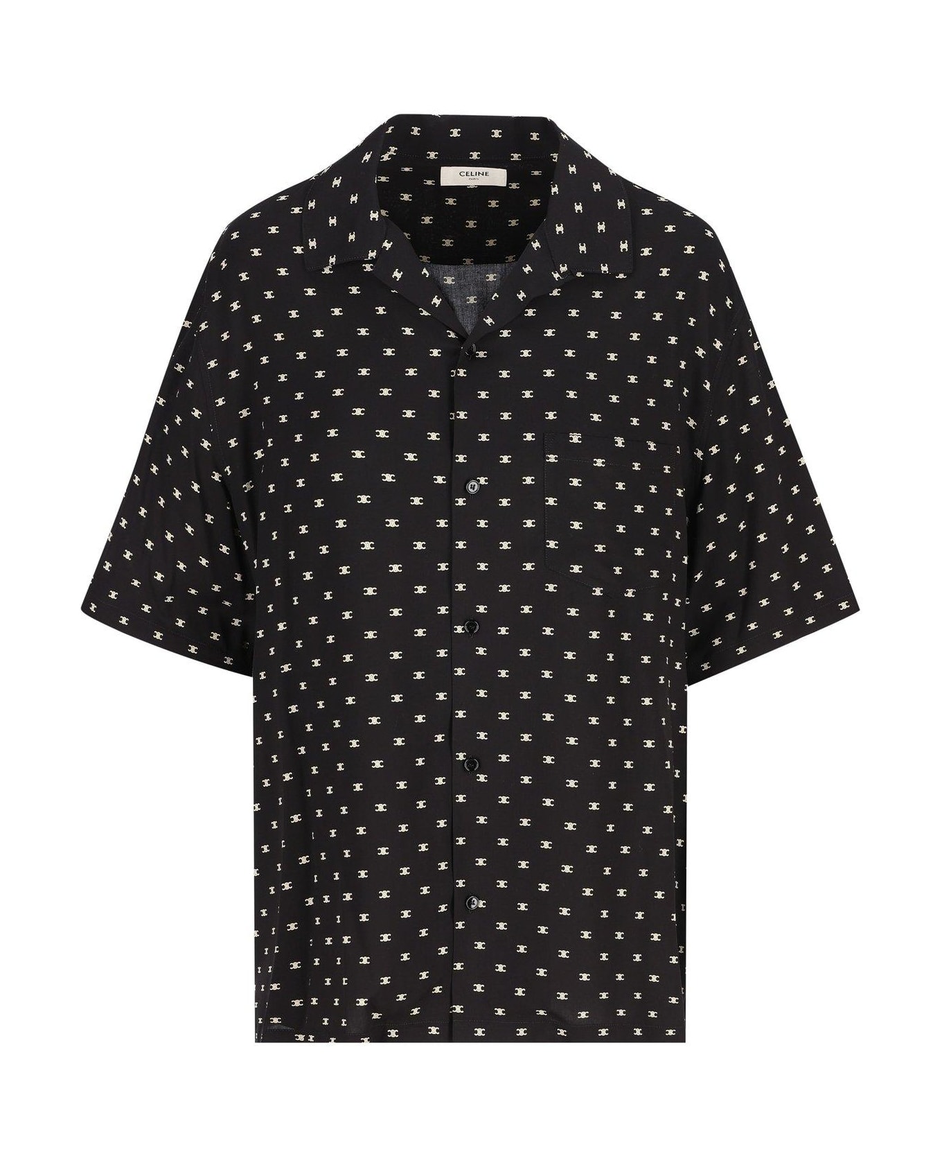 Celine All-over Logo Patterned Short-sleeved Shirt