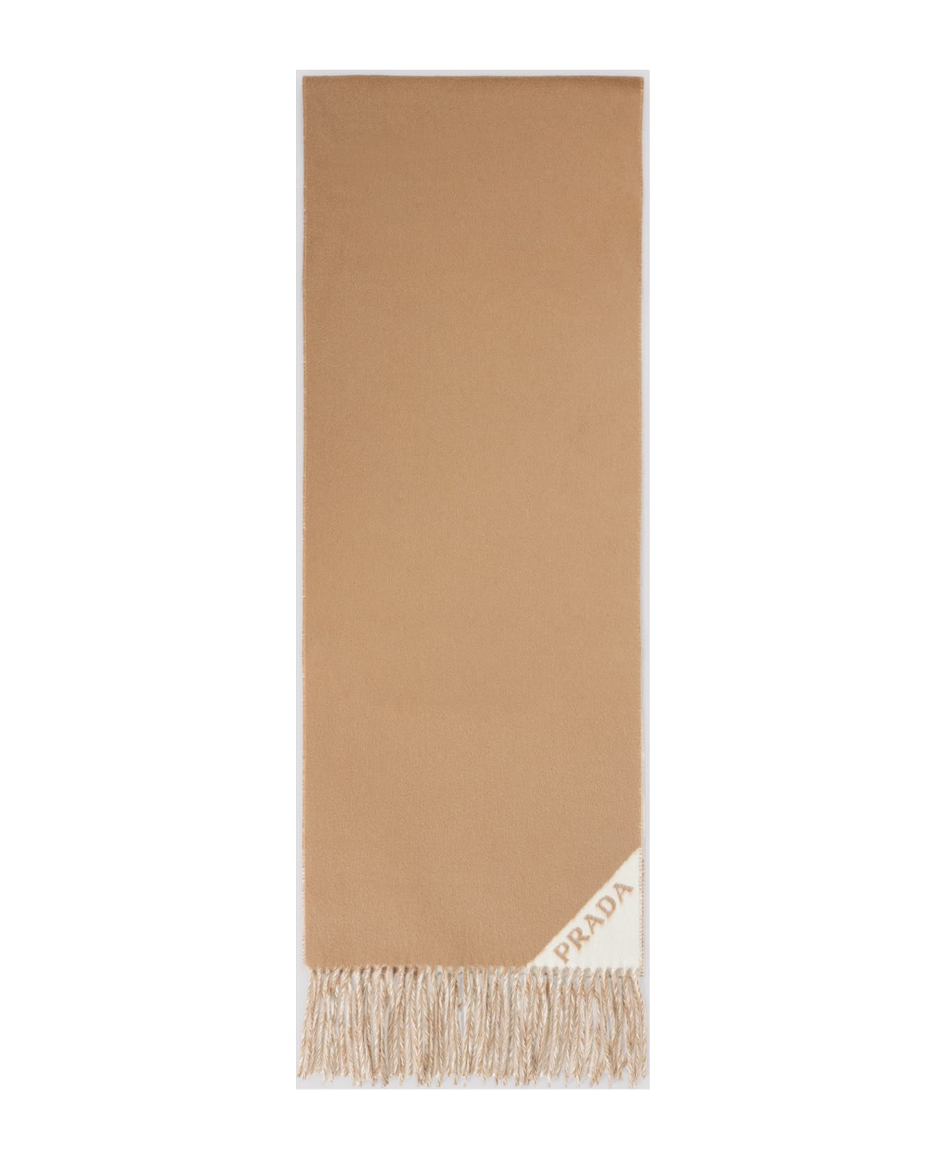 Prada Cashmere Scarf - Y Cammello Talco