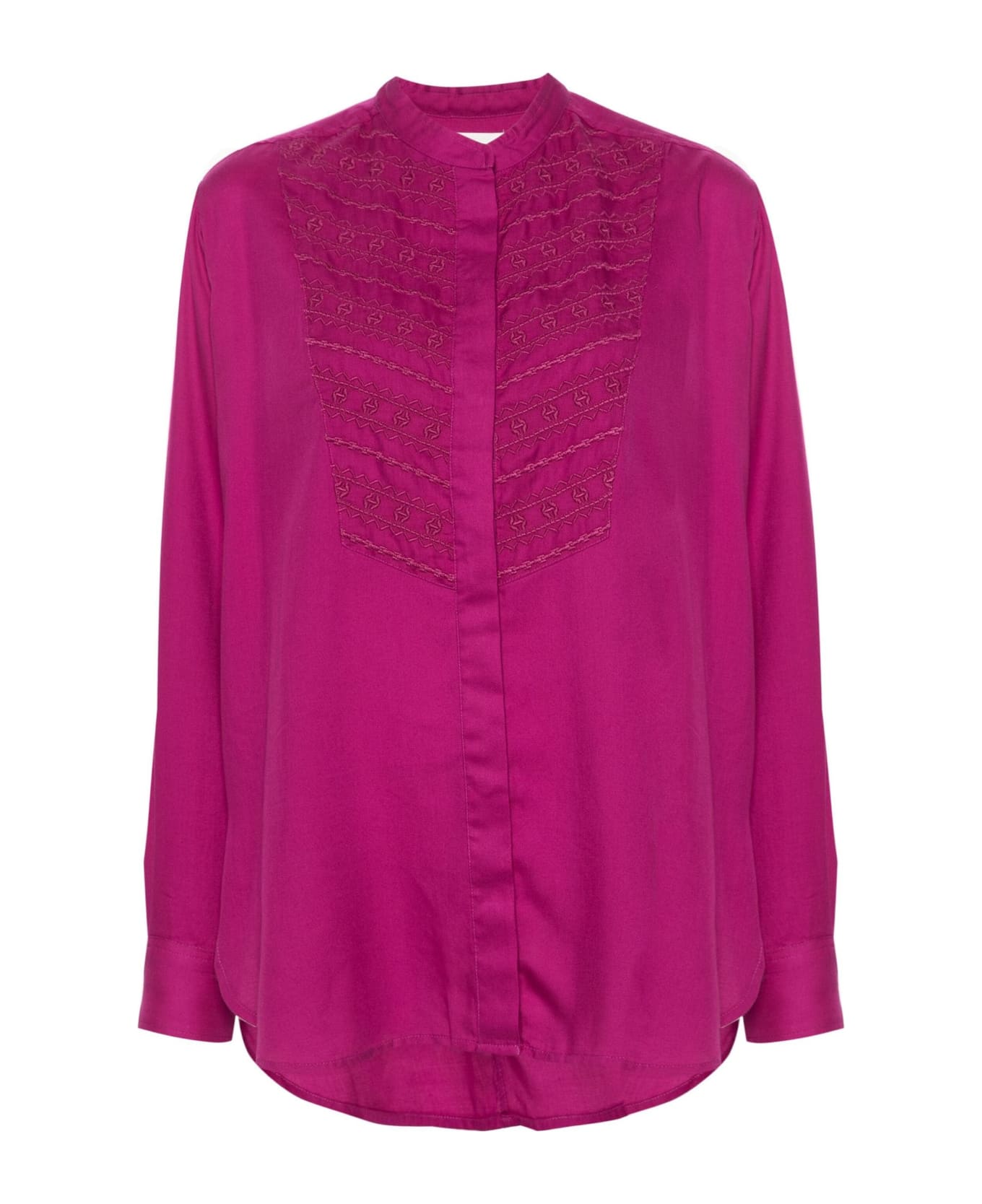 Marant Étoile Britten Embroidered-detail Shirt - Pink