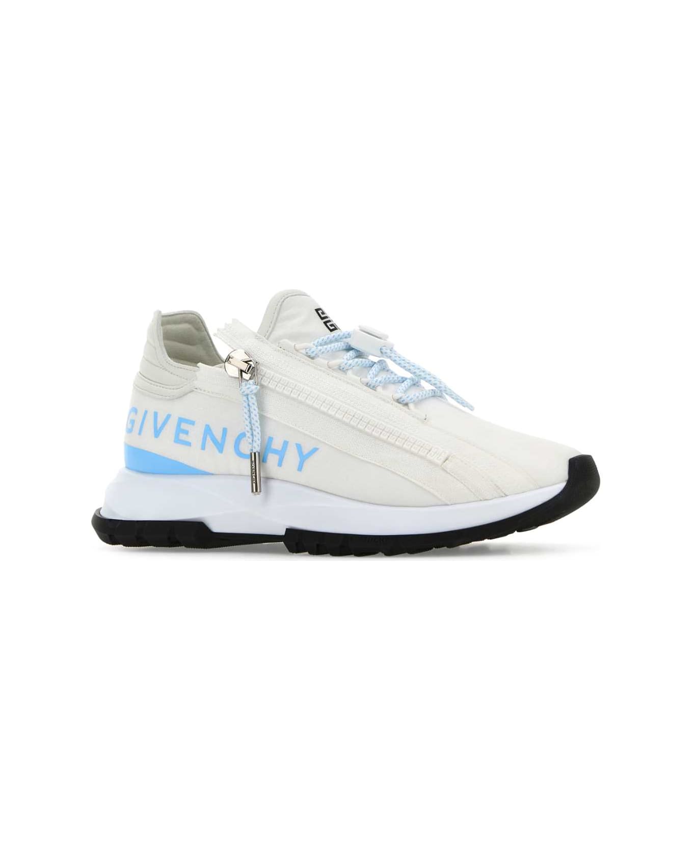 Givenchy White Fabric And Leather Spectre Sneakers - WHITEBLUE