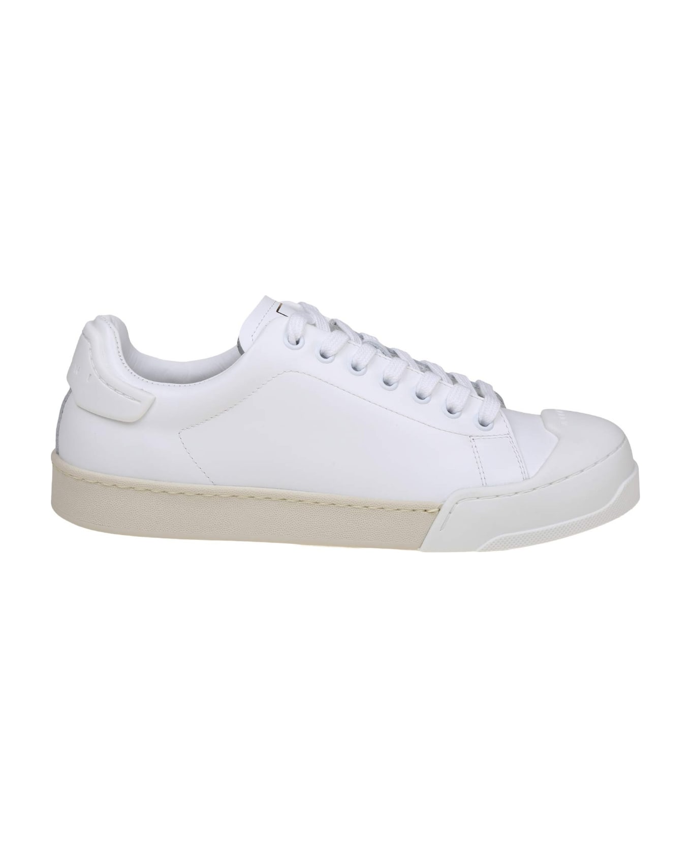 Marni Dada Bumper Sneakers In White Leather - WHITE