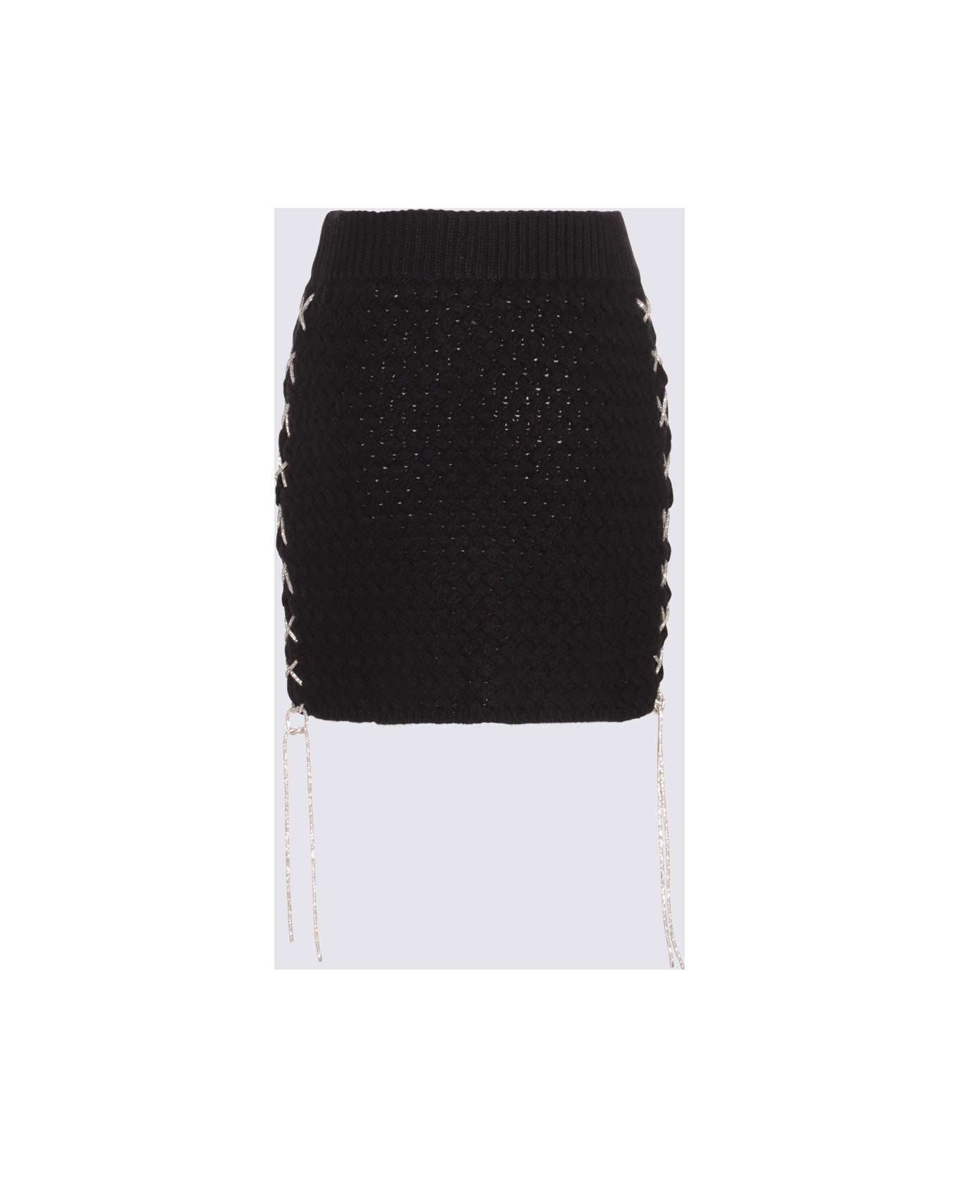 Giuseppe di Morabito Black Stretch Ruffled Mini Skirt - Black