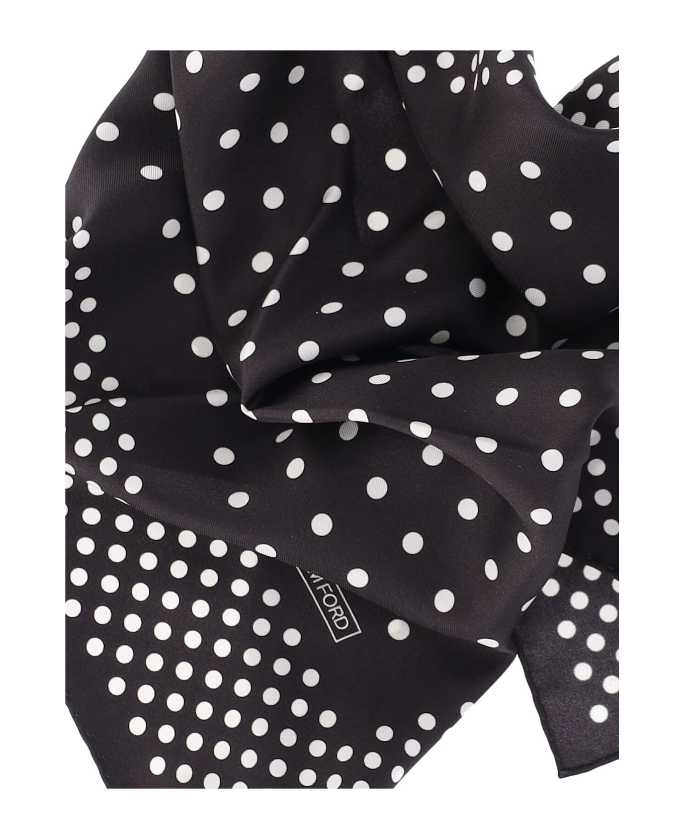 Tom Ford Polka Dot Silk Scarf - Brown
